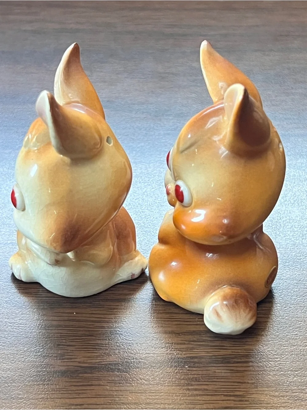 Vintage Ceramic Rabbit Salt and Pepper Shakers - Made in Japan